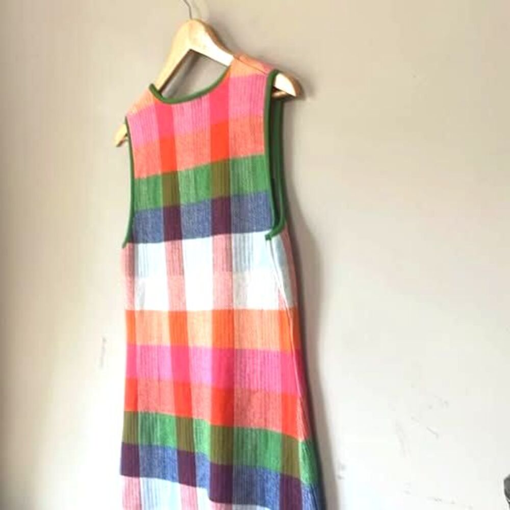 Kate Spade x Target Green Pink Checkered Dress | XL Regular